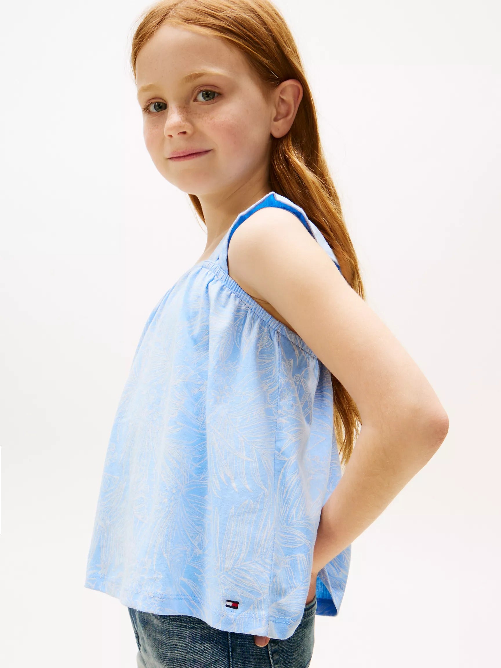 Top con estampado tropical para niña