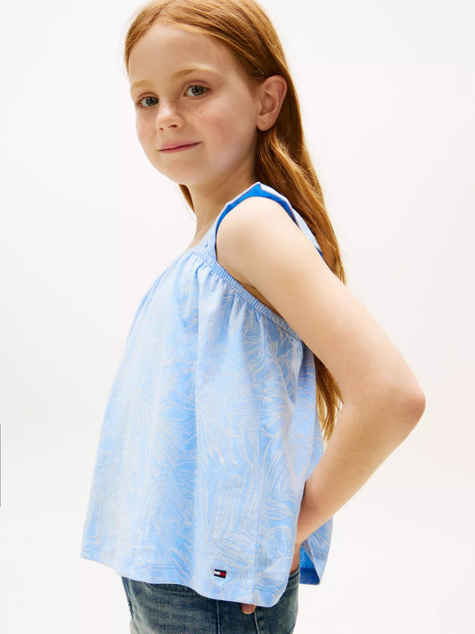 Top con estampado tropical para niña