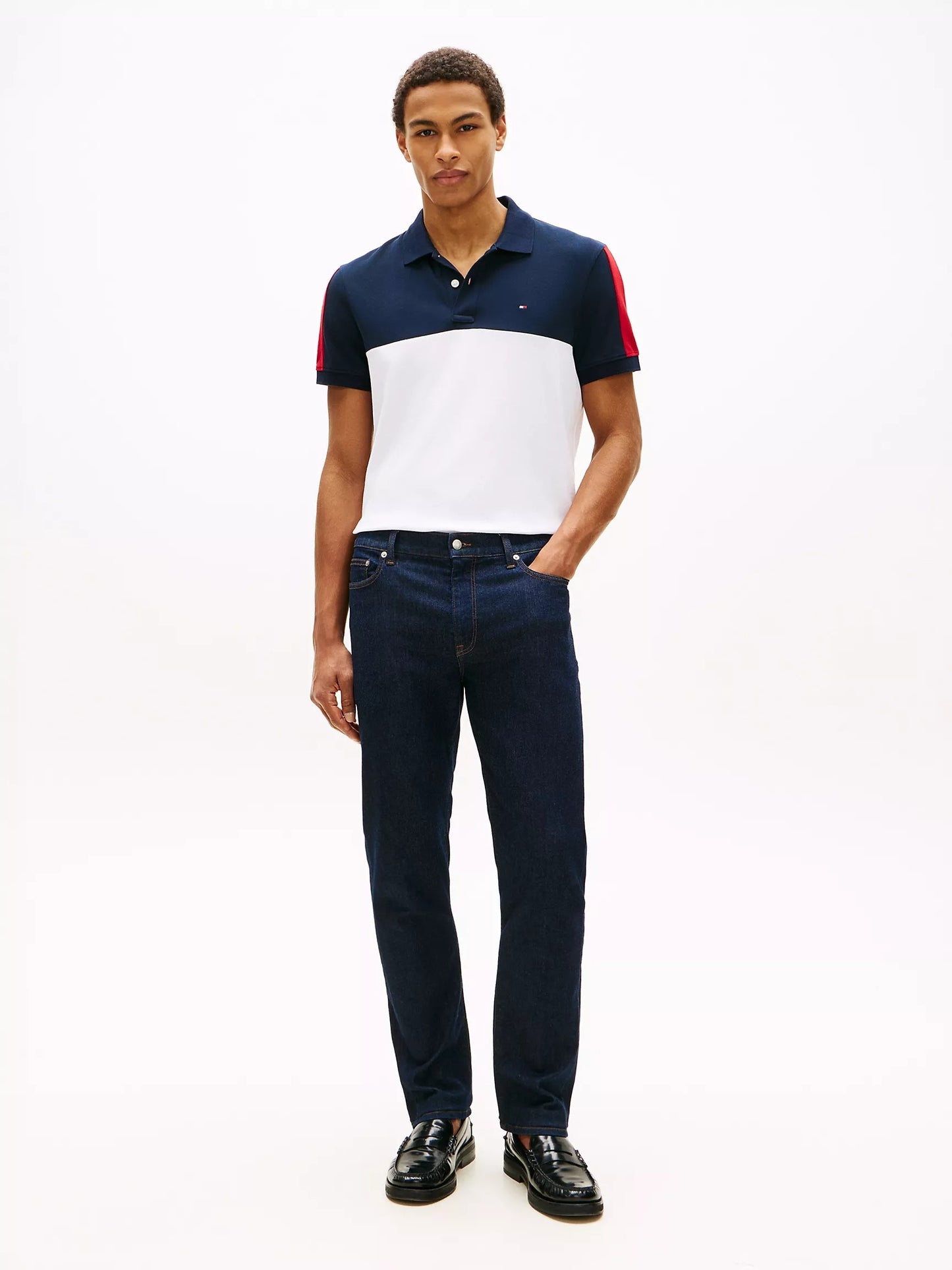 Chemise regular con colores combinados