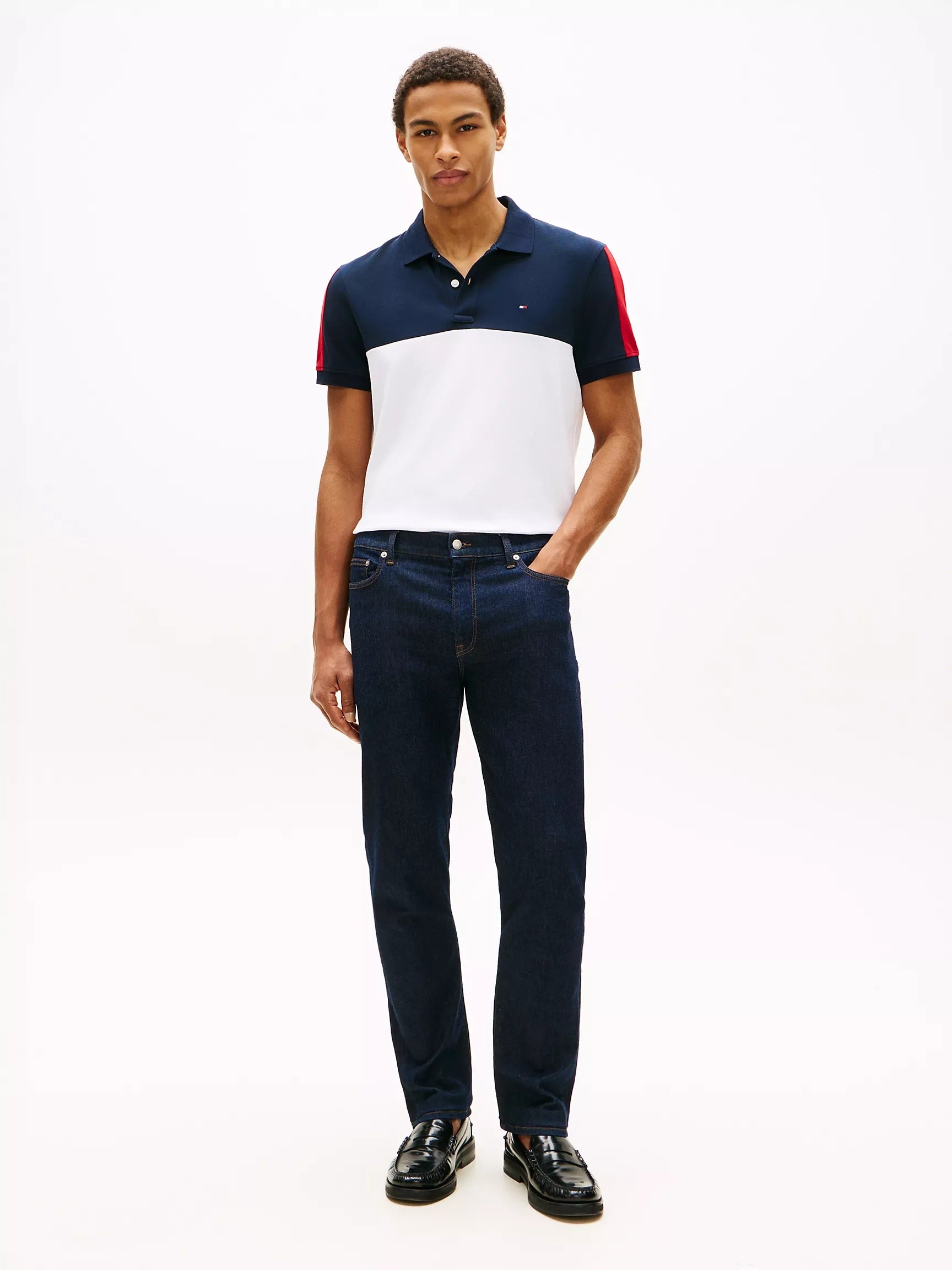 Chemise regular con colores combinados