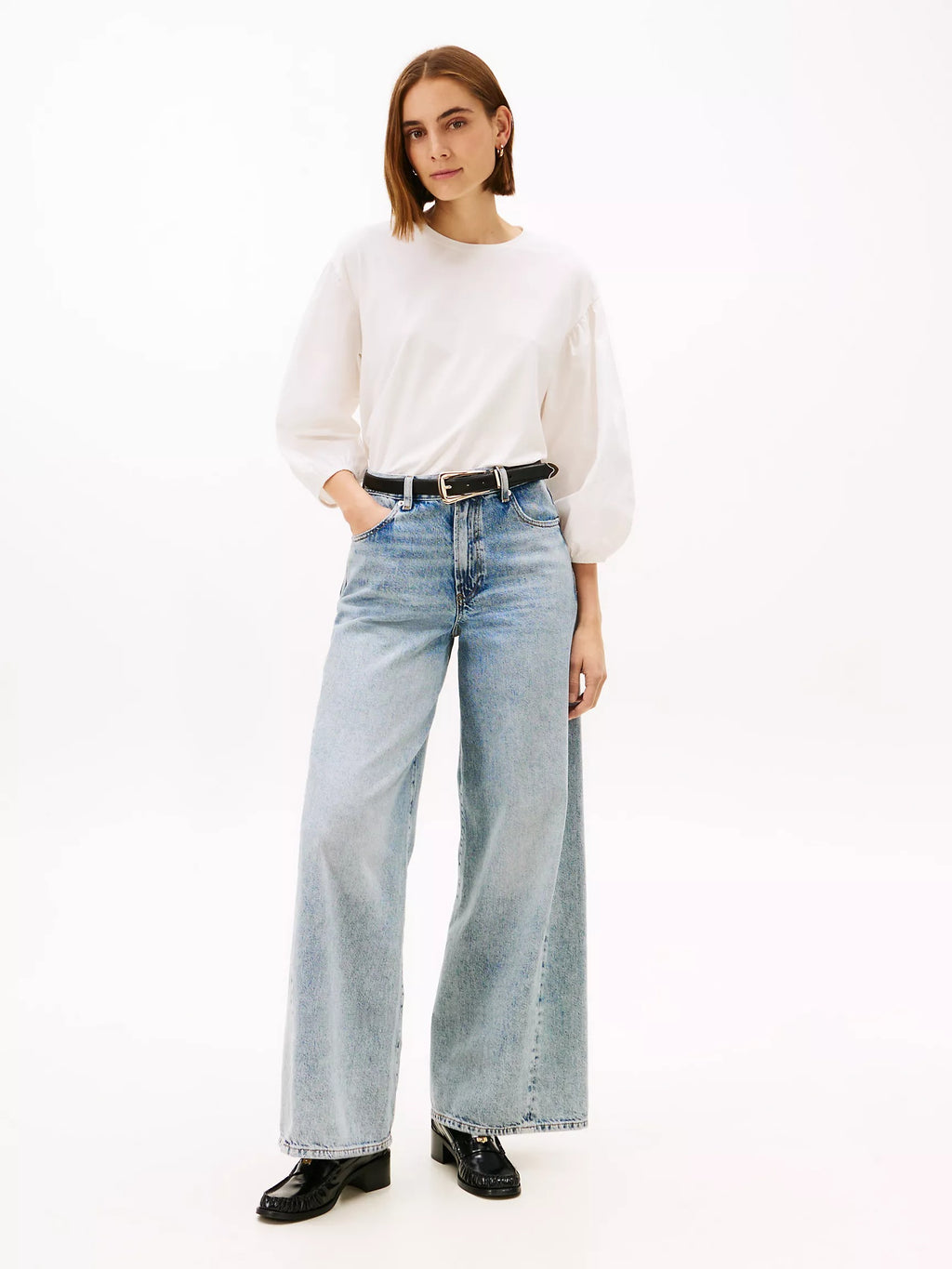 Blusa de manga abullonada