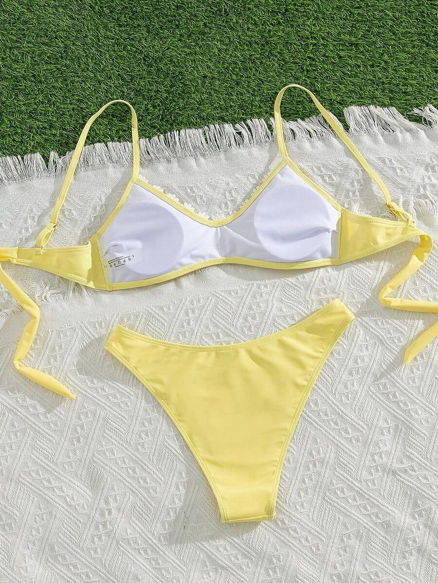 Bikini de encaje de margaritas