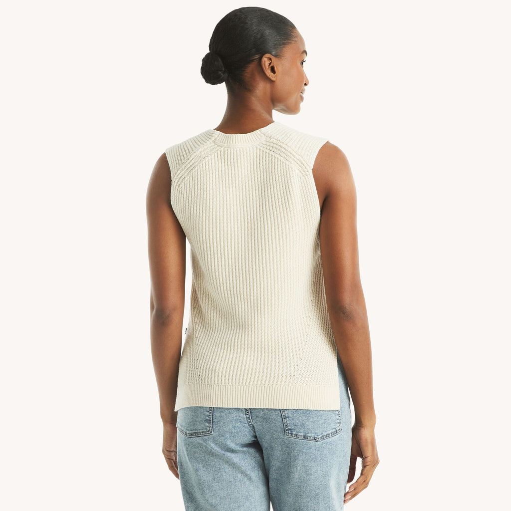 Top cuello en V tejido