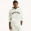 Sudadera con logo bordado central y capucha