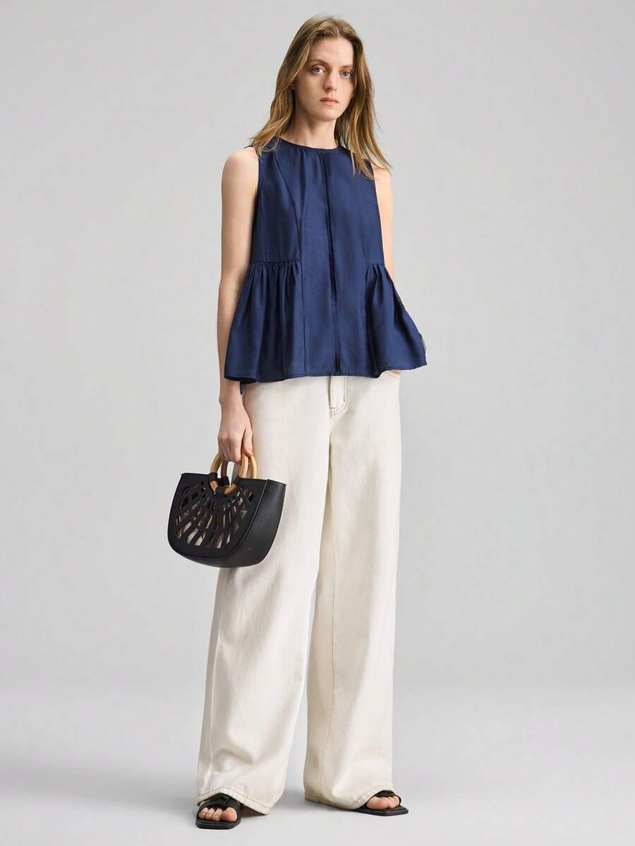 Blusa holgada con volantes
