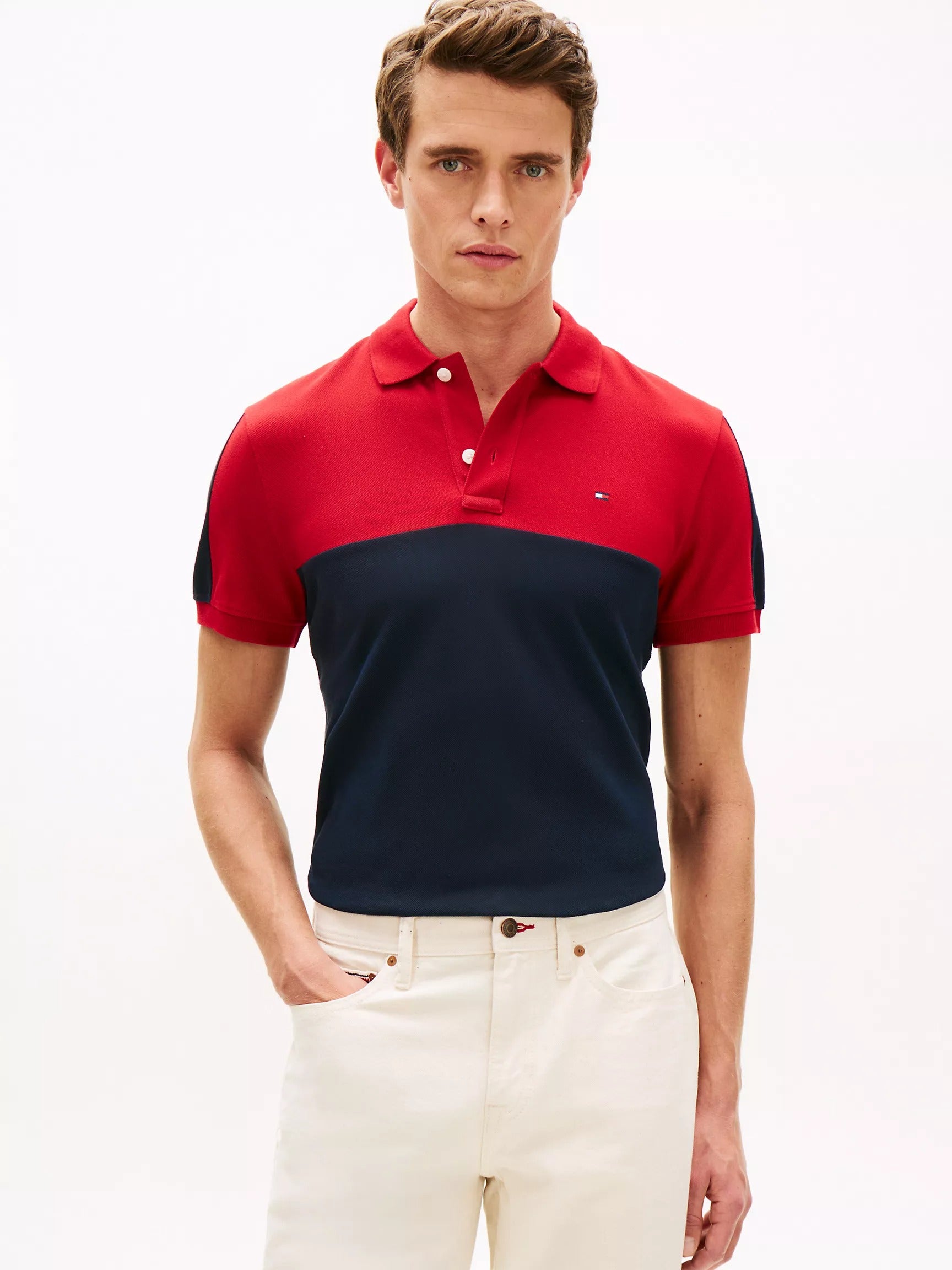 Chemise regular con colores combinados