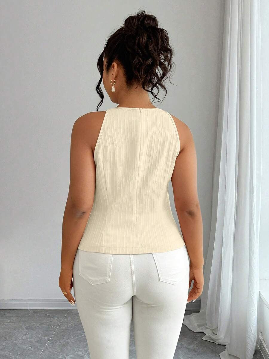Blusa con lazos delanteros