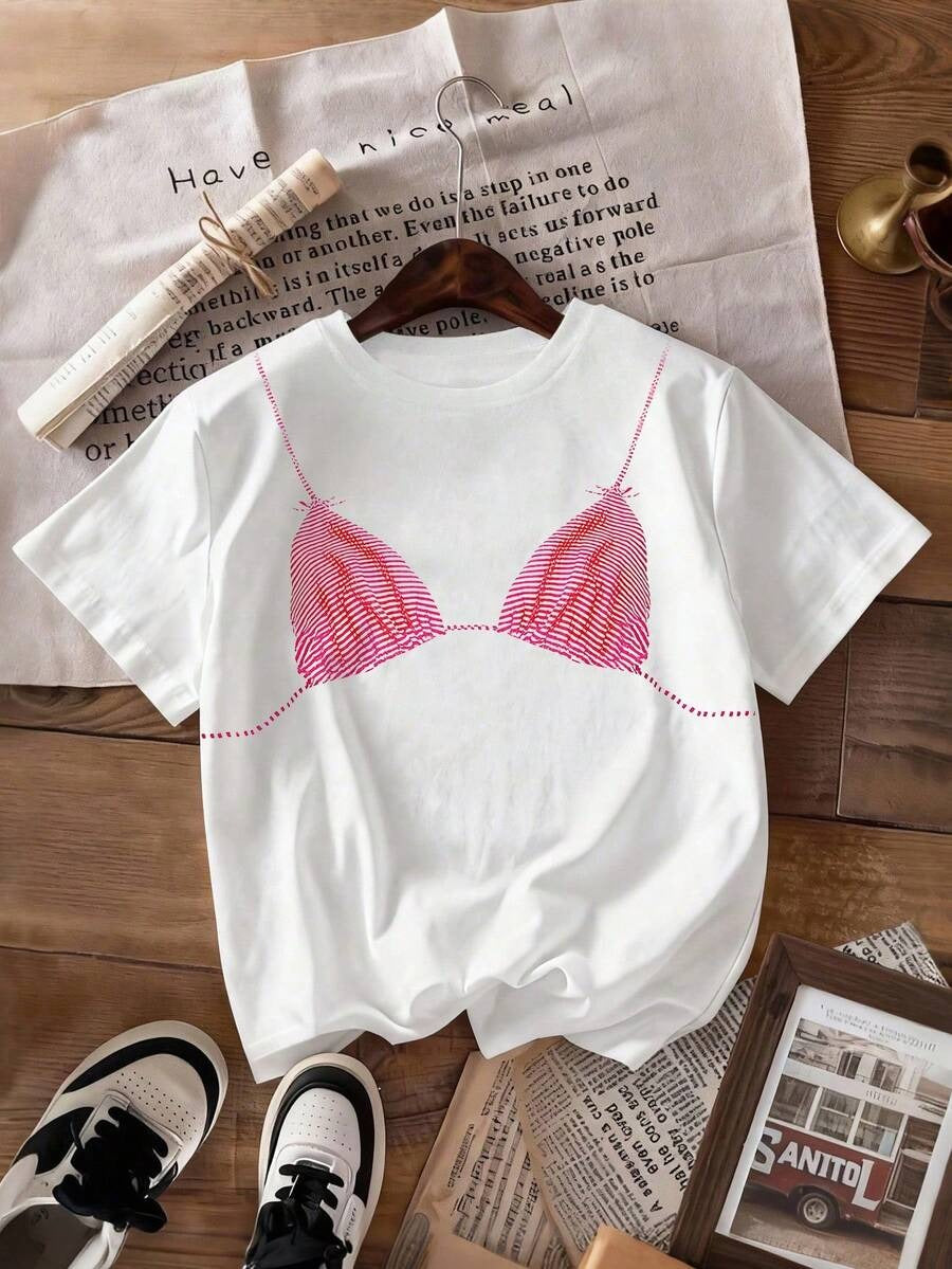 Camiseta con estampado de traje de baño