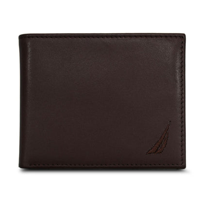Cartera de caballero doble con logo bordado