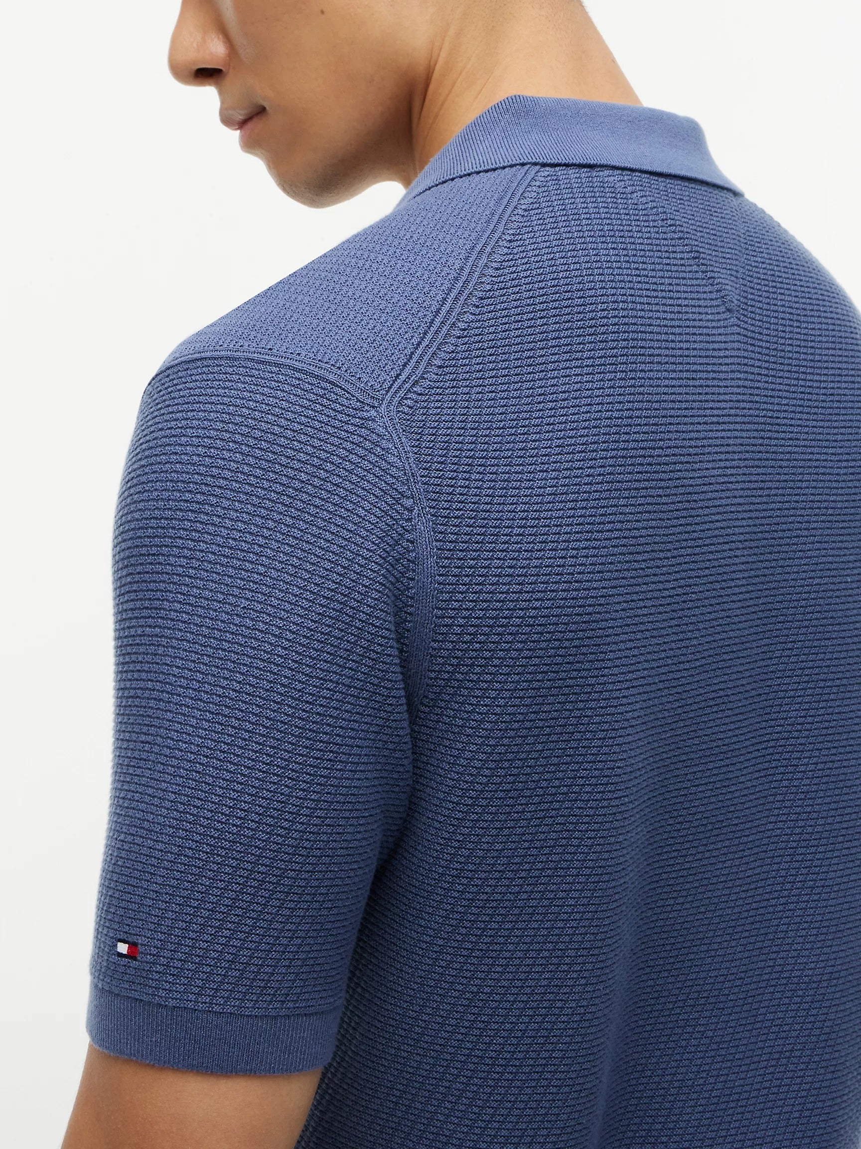 Chemise unicolor con textura de panal