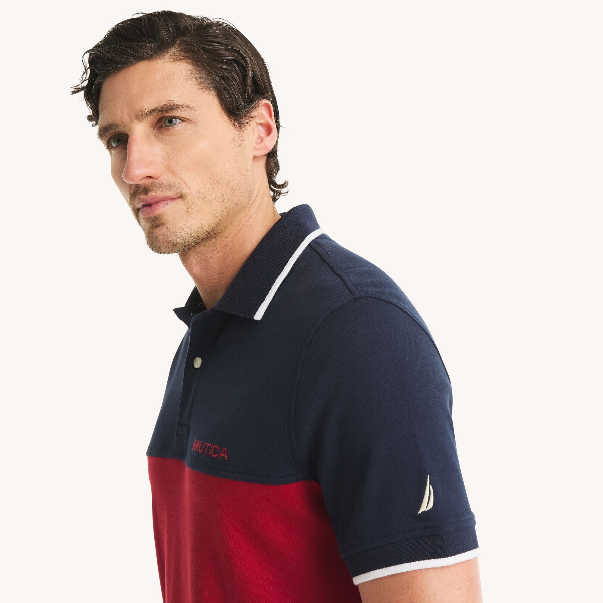 Chemise de algodón con colores combinados