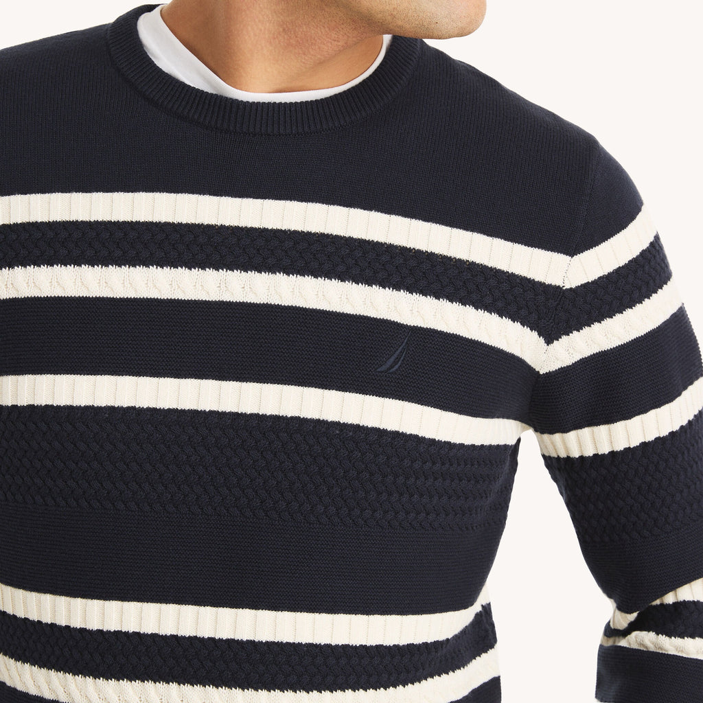Sudadera tejida con patrón de rayas