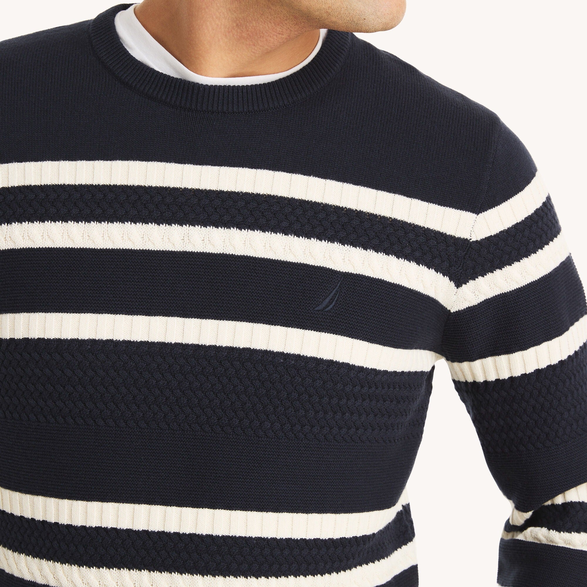 Sudadera tejida con patrón de rayas