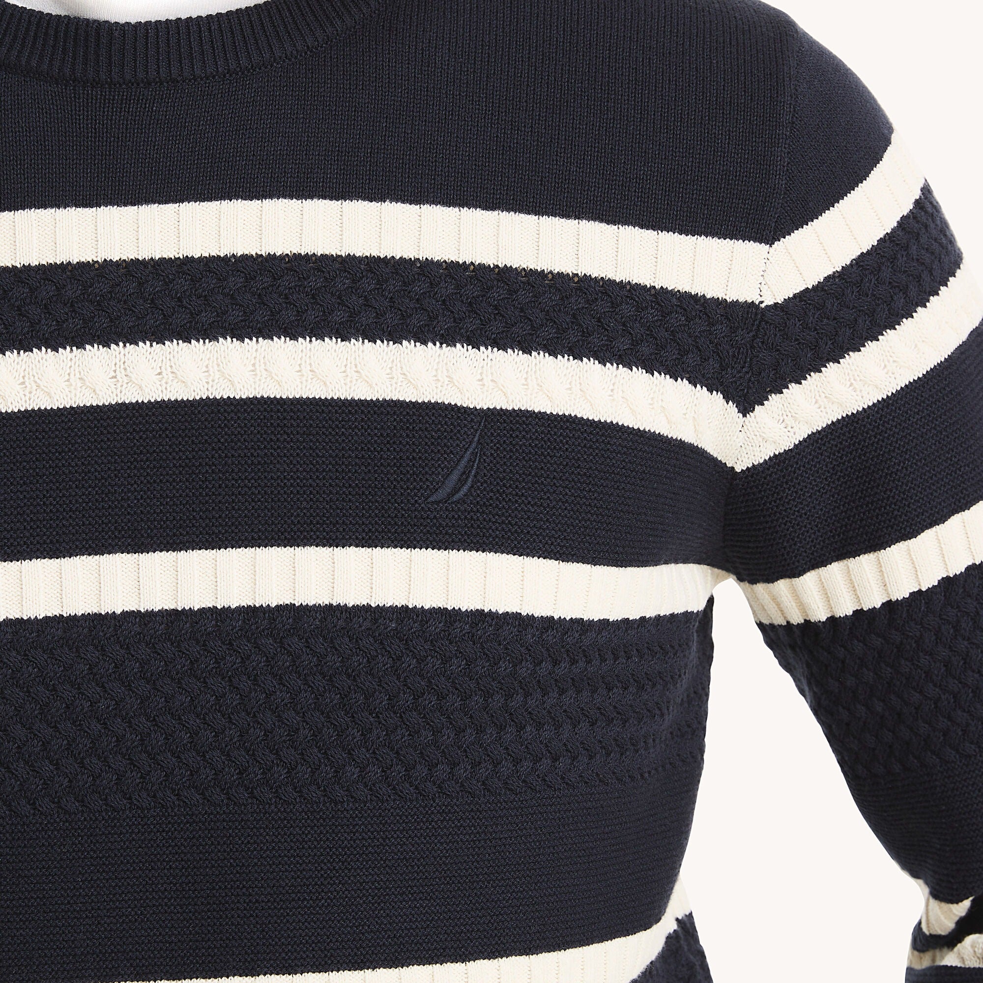 Sudadera tejida con patrón de rayas