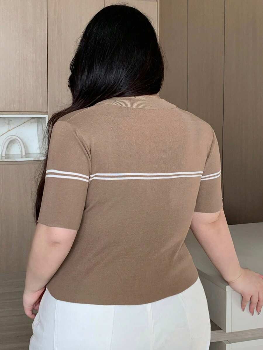 Blusa de punto con cremallera