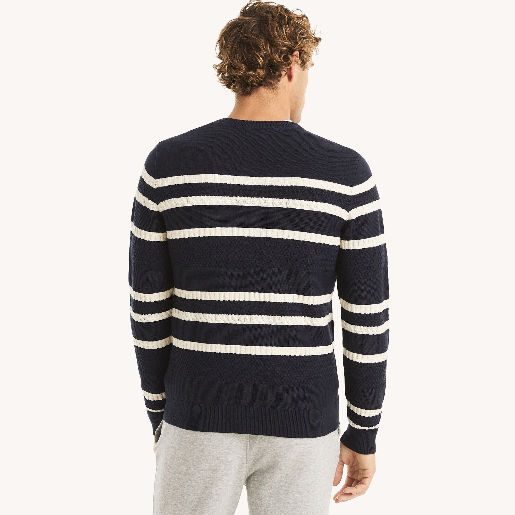 Sudadera tejida con patrón de rayas