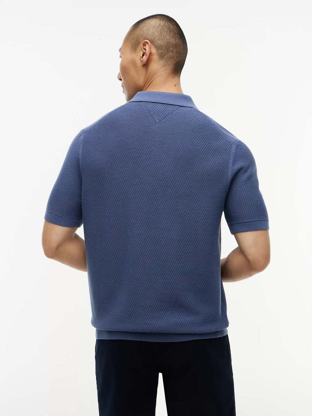 Chemise unicolor con textura de panal