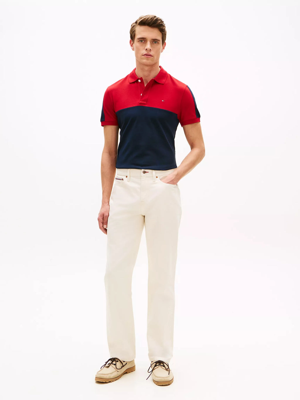 Chemise regular con colores combinados
