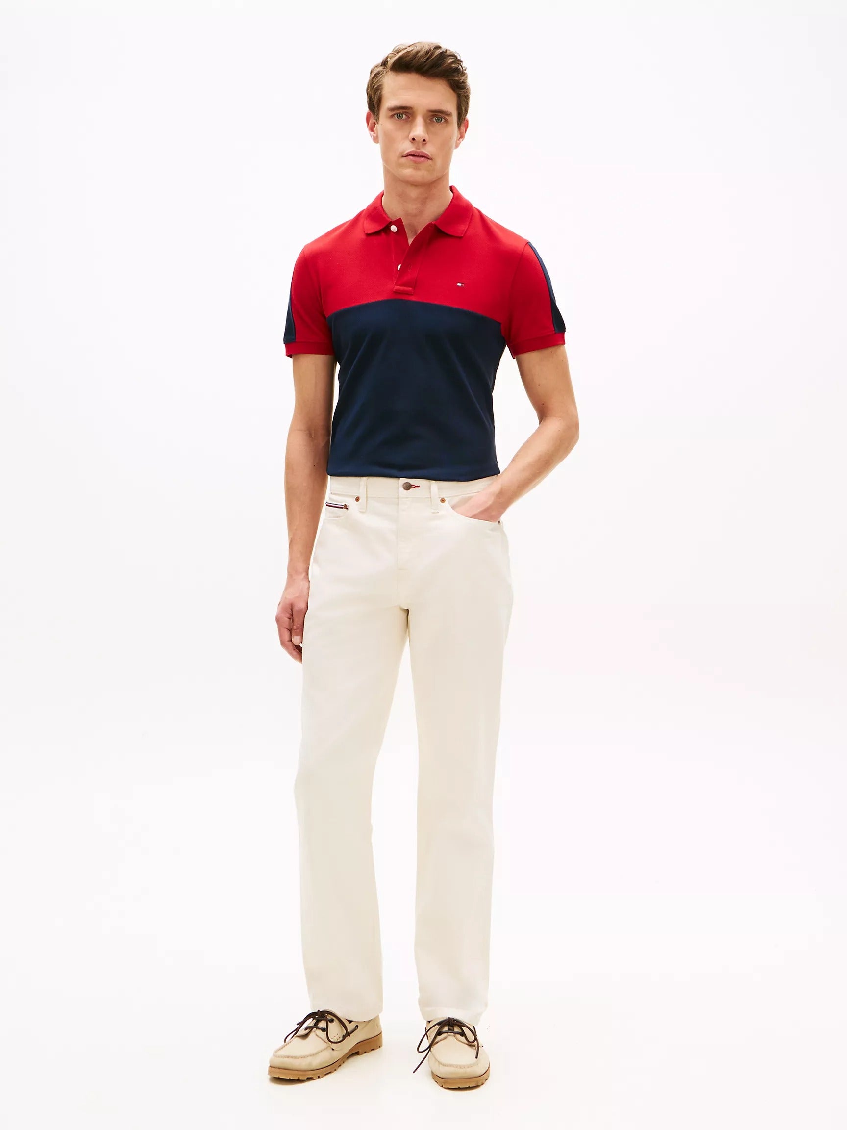 Chemise regular con colores combinados