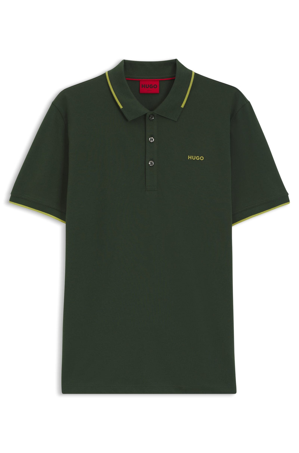 Chemise ajustada con cuello y mangas ribeteadas