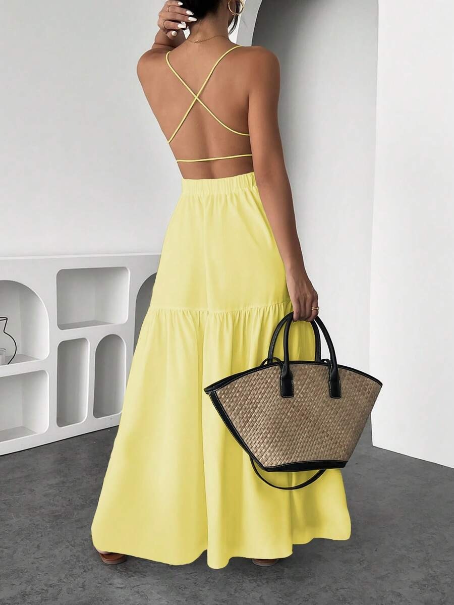 Vestido de tirantes finos y espalda descubierta