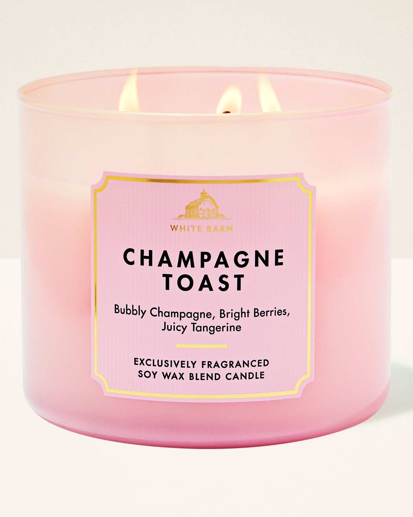 Vela 3 mechas Champagne Toast