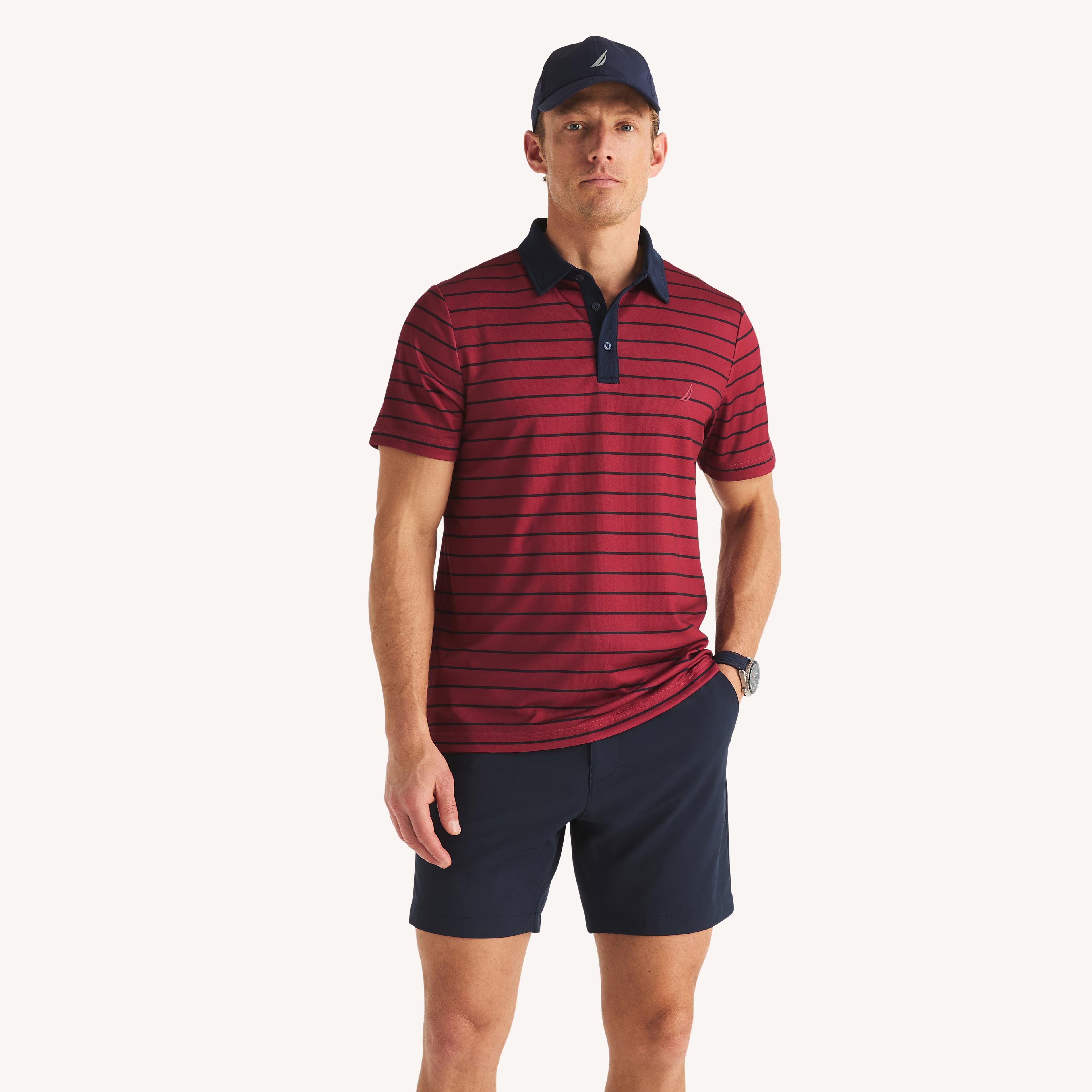 Chemise Navtech con patrón de rayas