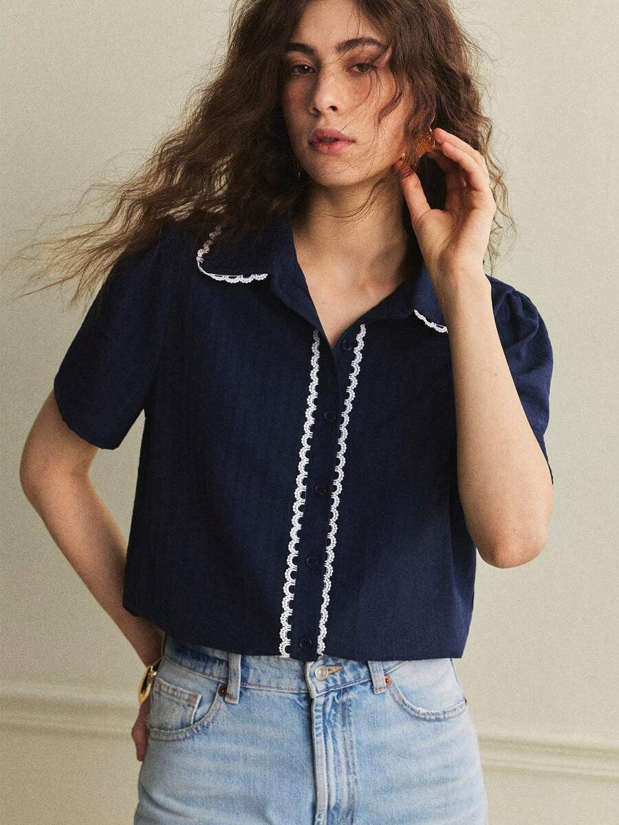 Blusa con encaje