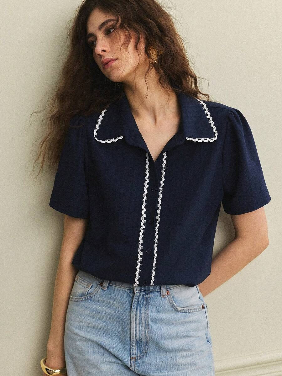 Blusa con encaje