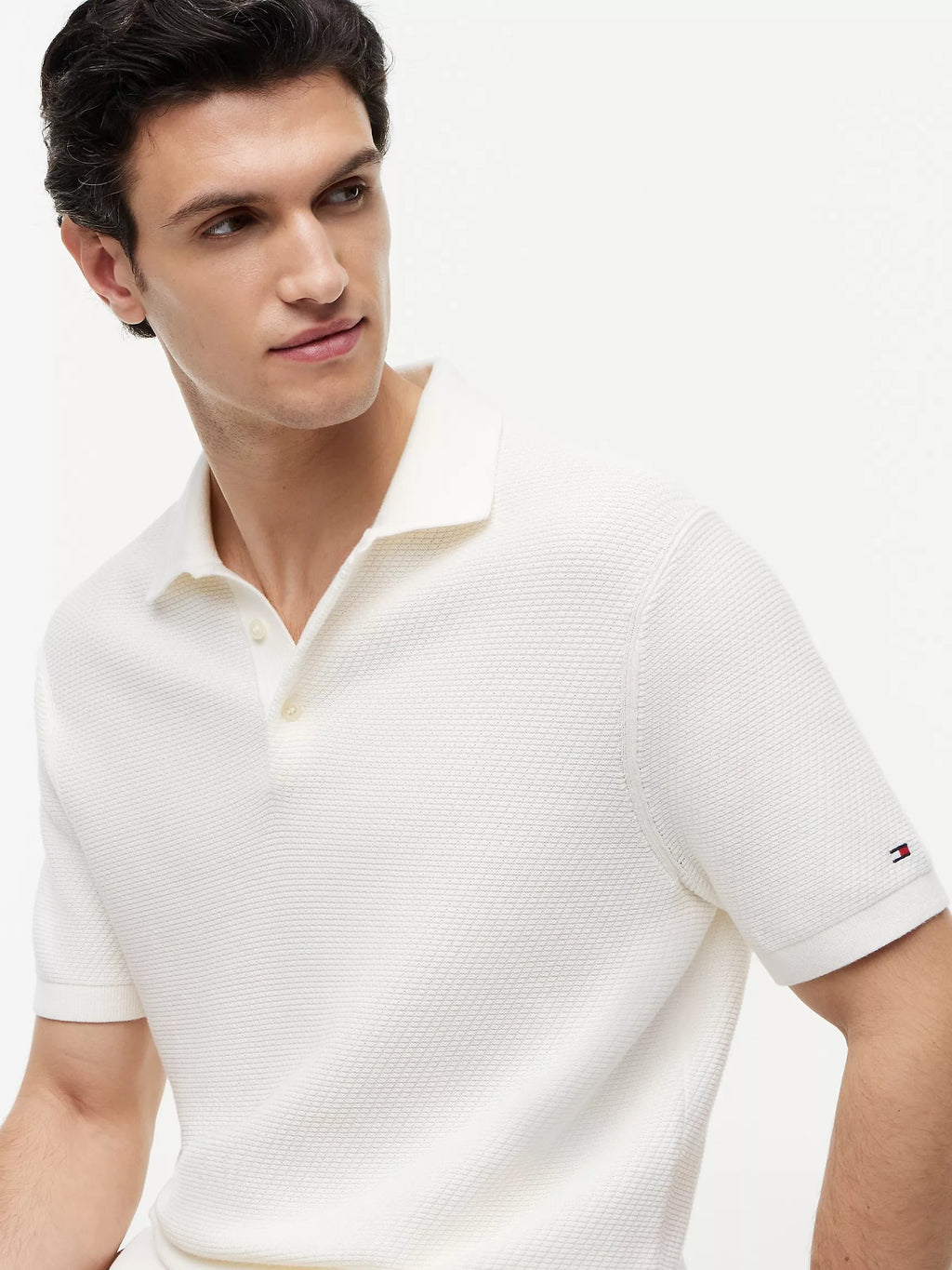 Chemise unicolor con textura de panal