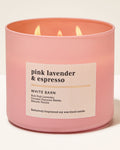Vela 3 mechas Pink Lavender & Espresso