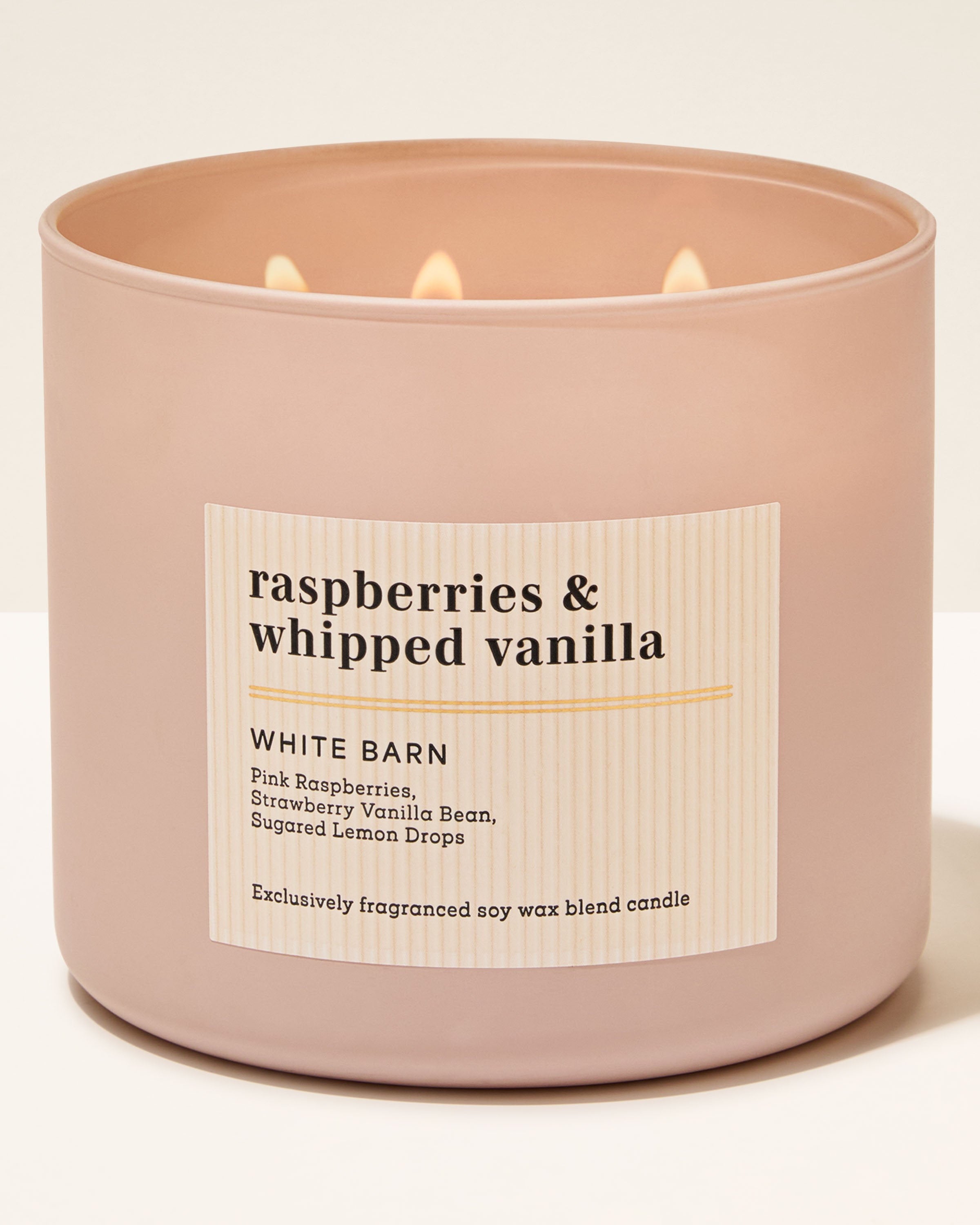 Vela 3 mechas Raspberries & Whipped Vanilla