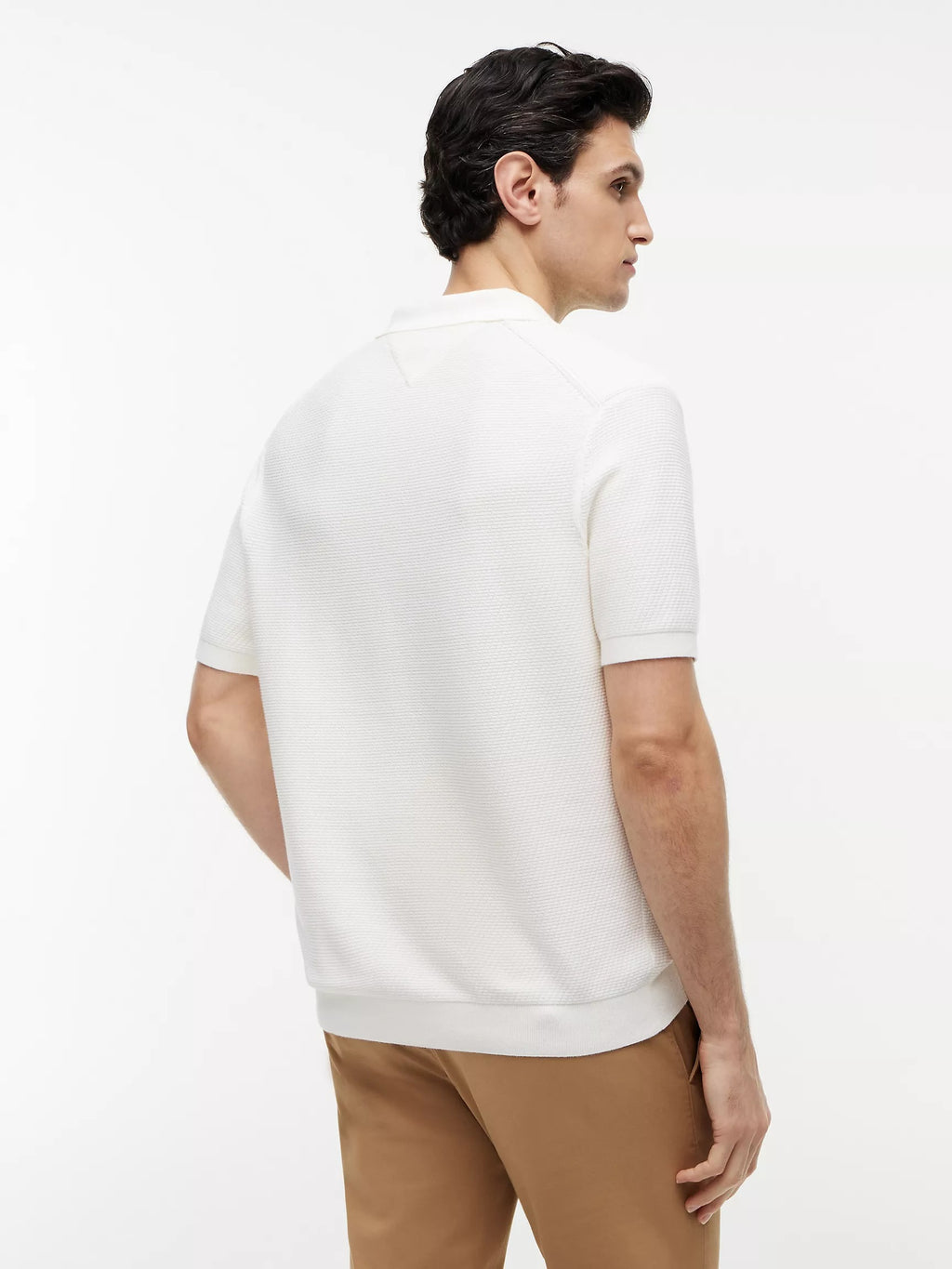 Chemise unicolor con textura de panal