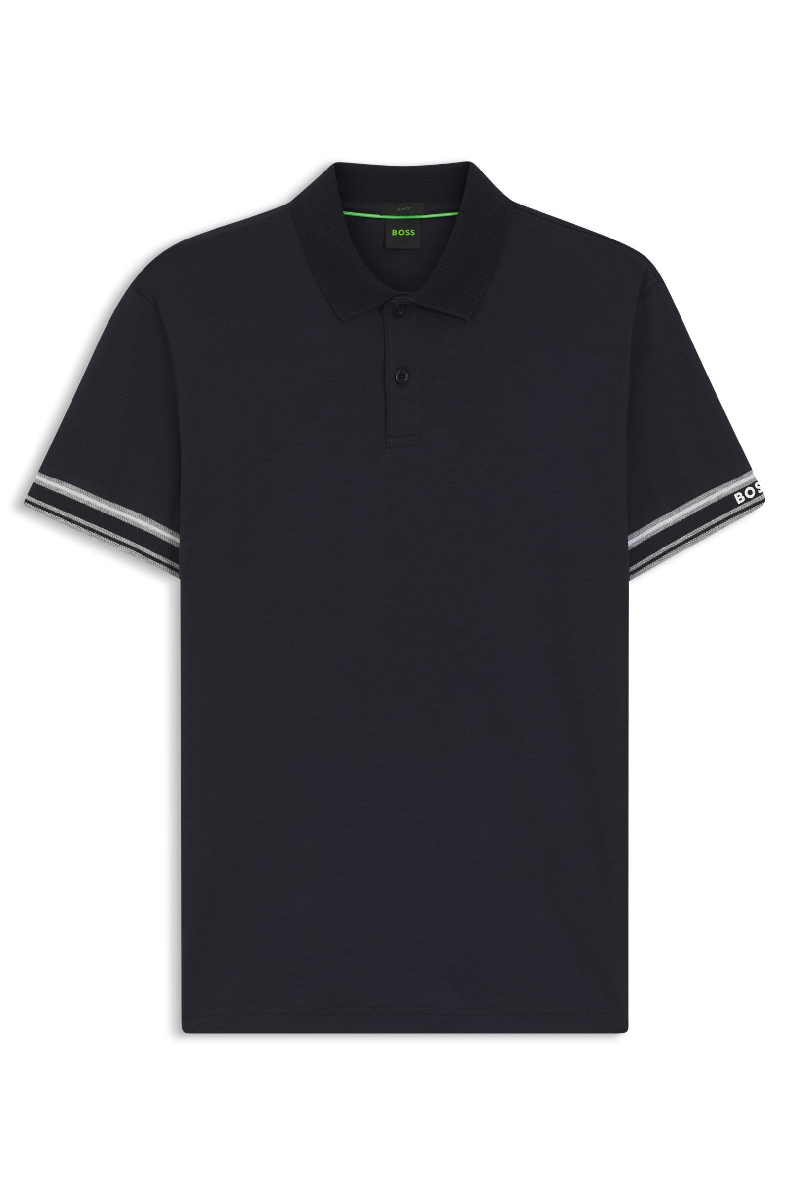 Chemise ajustada de algodón con mangas ribeteadas