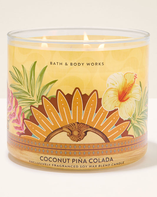 Vela 3 mechas Coconut Piña Colada