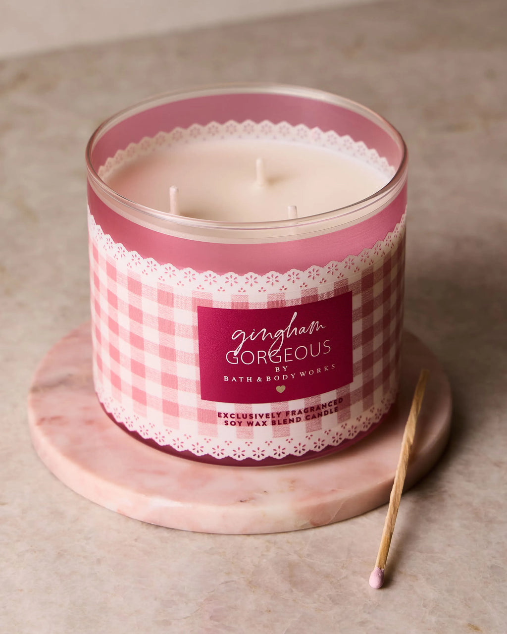 Vela 3 mechas Gingham Gorgeous