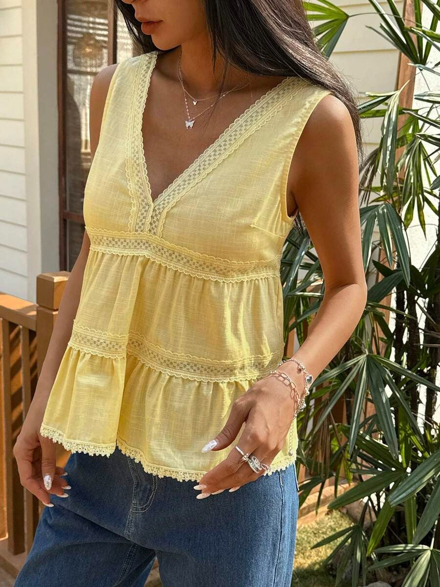 Blusa con encaje