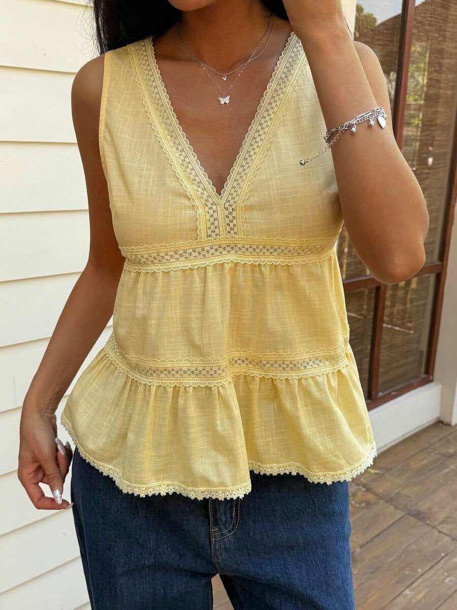 Blusa con encaje