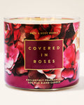 Vela 3 mechas Covered In Roses