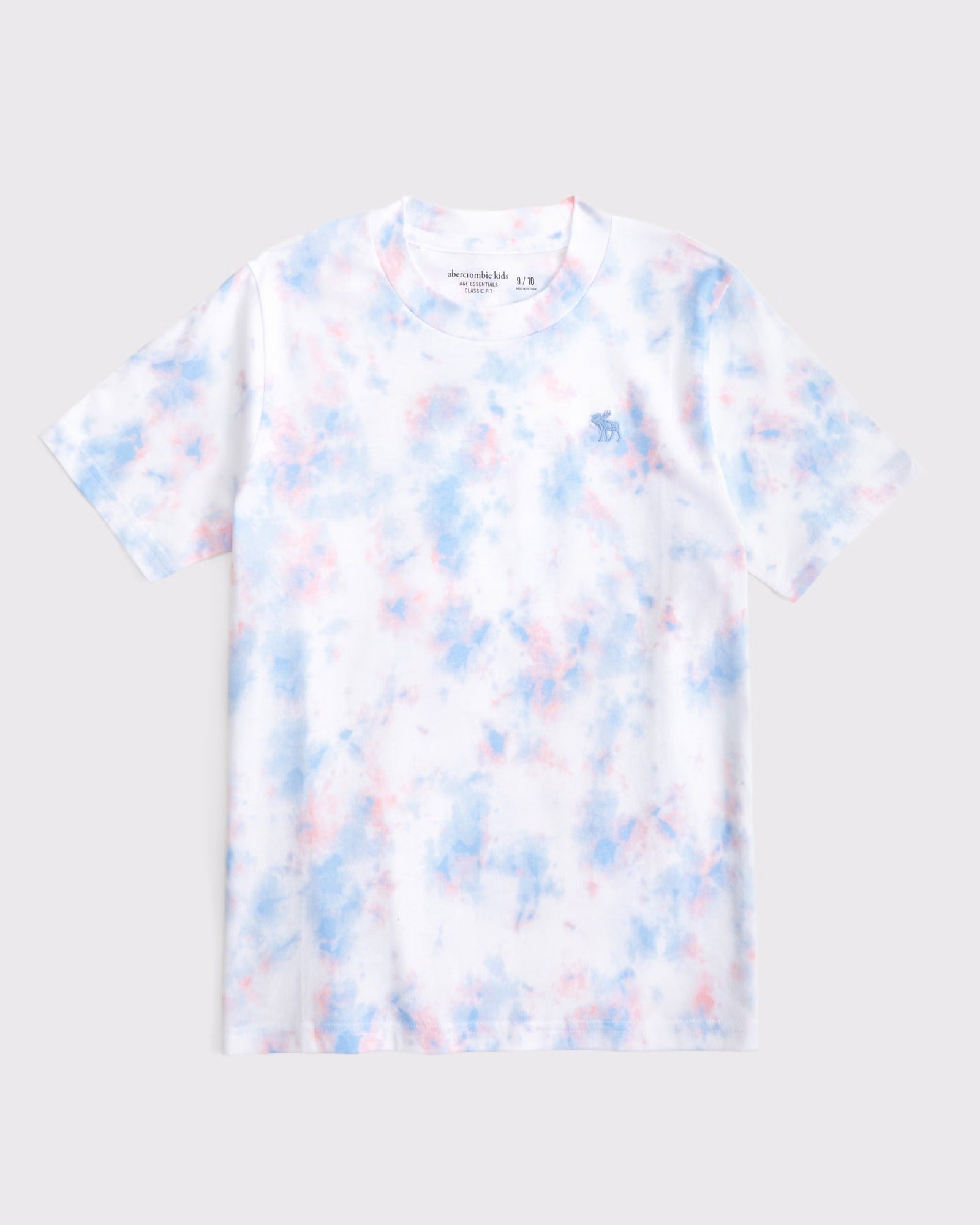 Franela cuello redondo tie dye con logo para niño