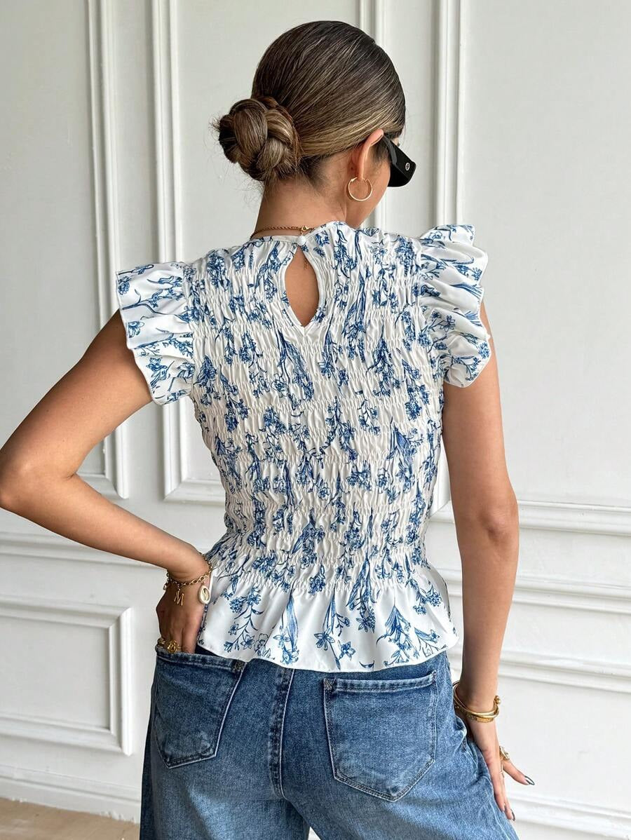 Blusa con estampado floral