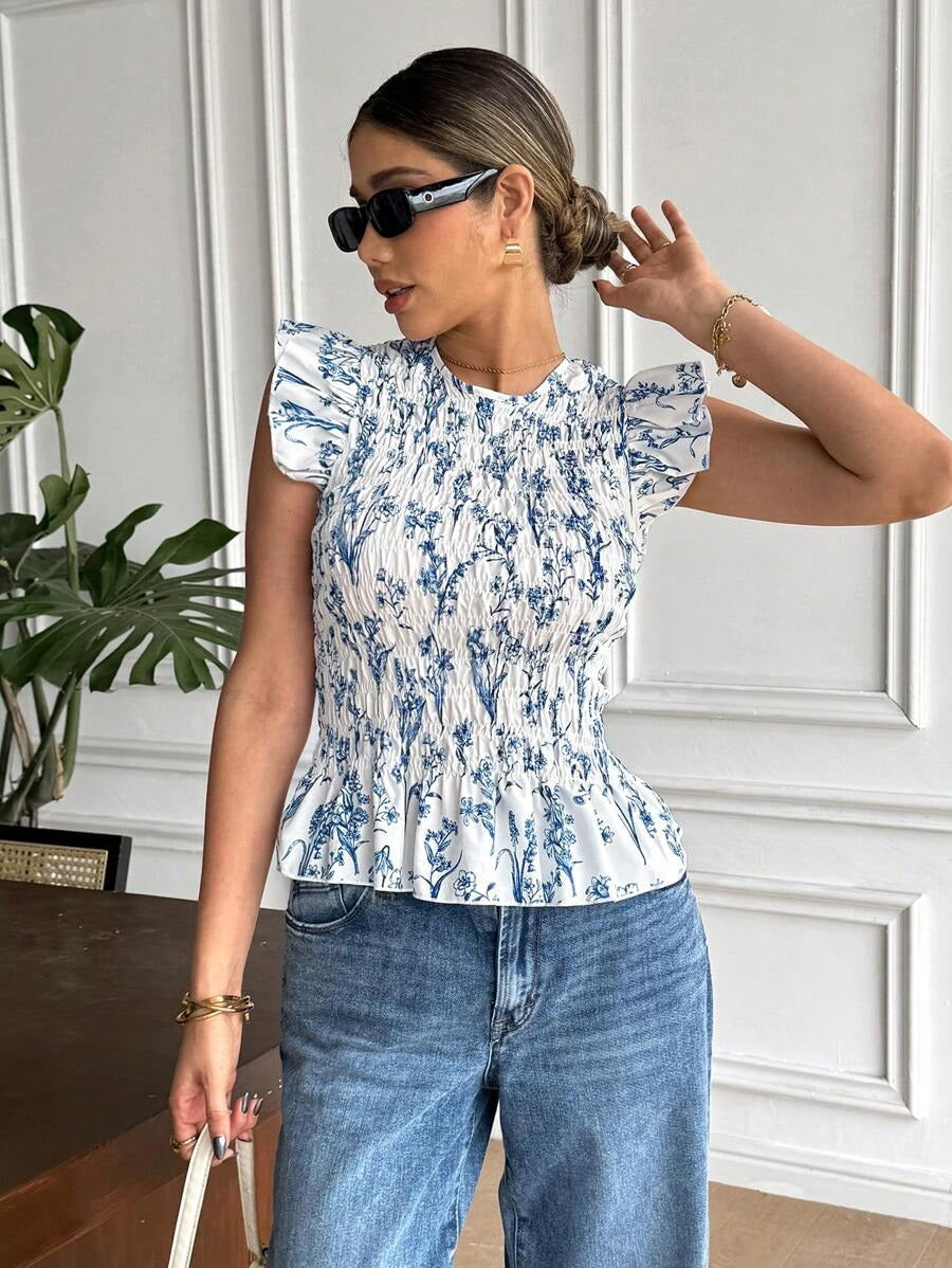 Blusa con estampado floral