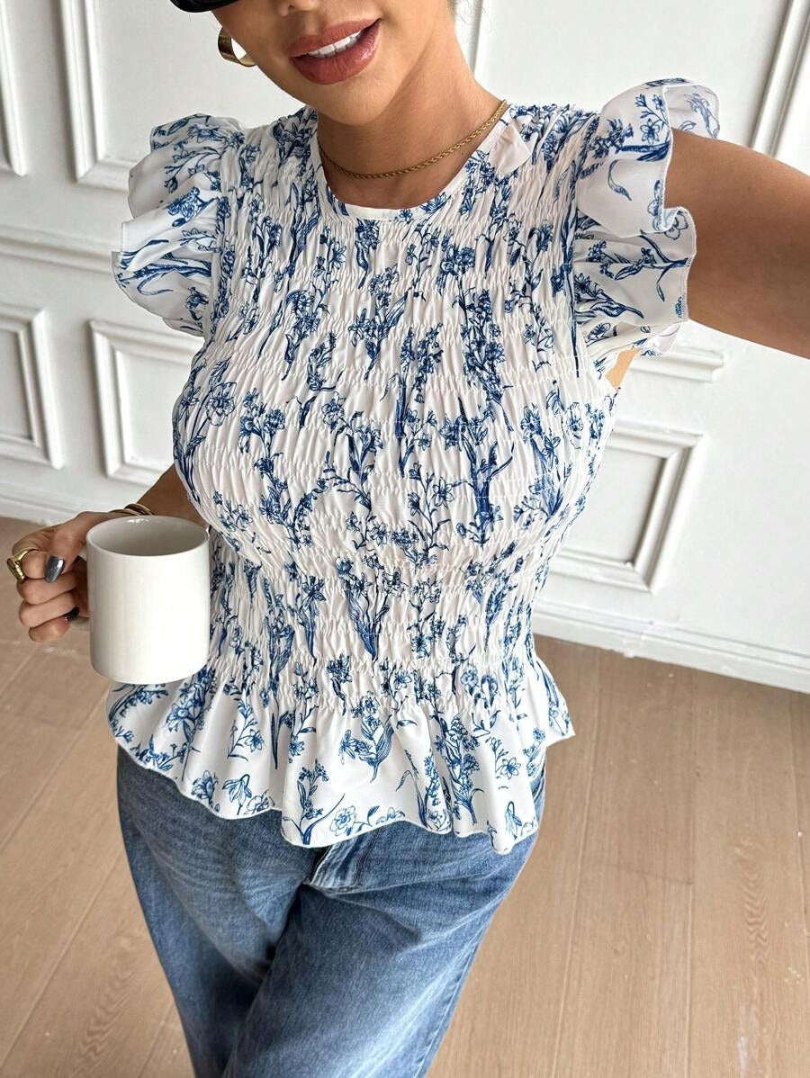 Blusa con estampado floral