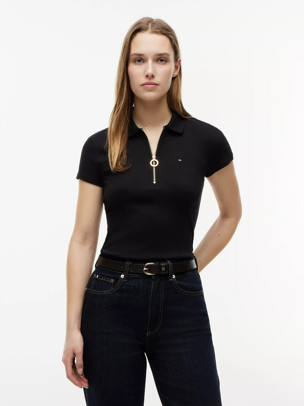 Chemise ajustada con cremallera de aro