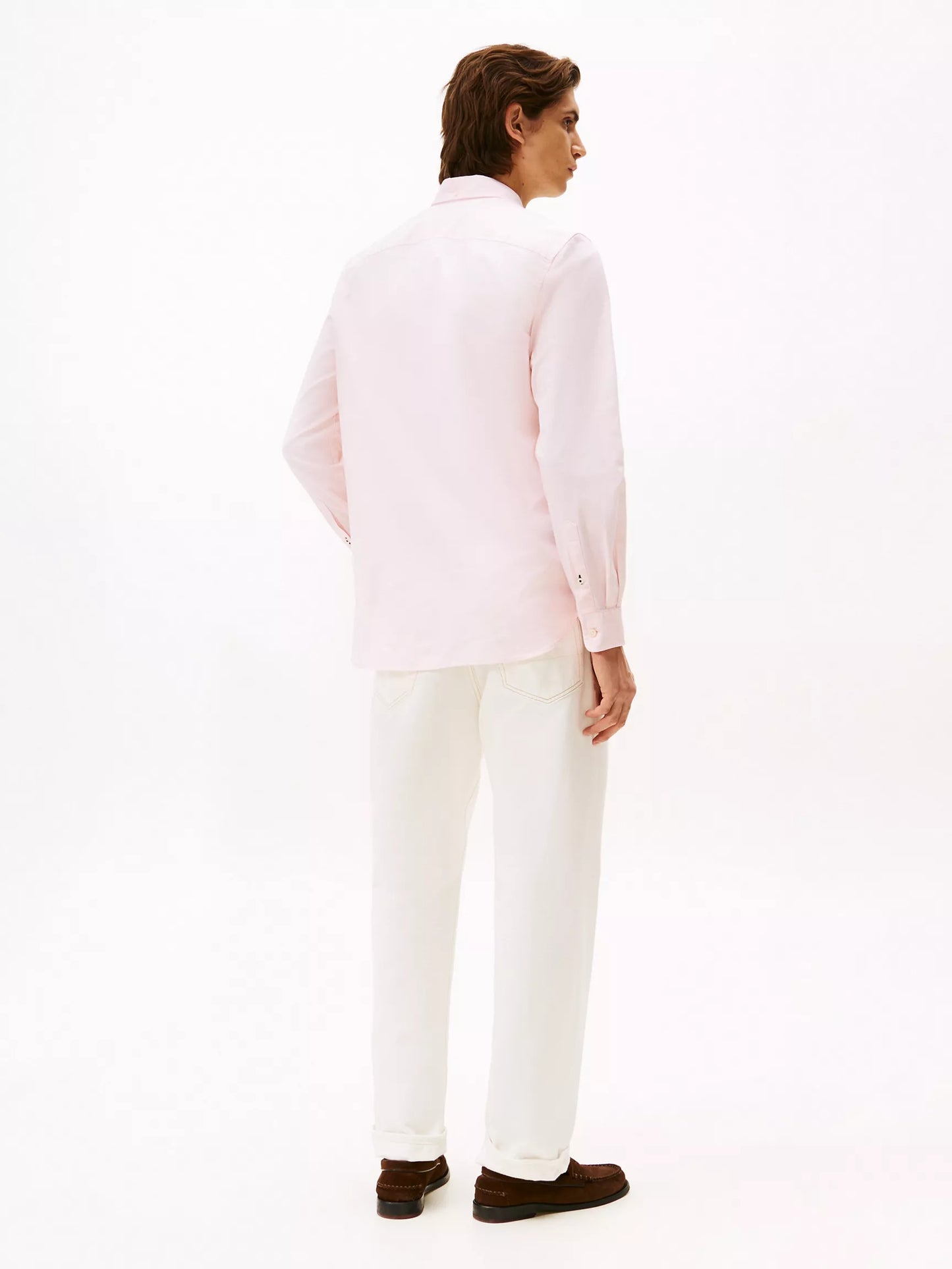 Camisa manga larga unicolor Oxford
