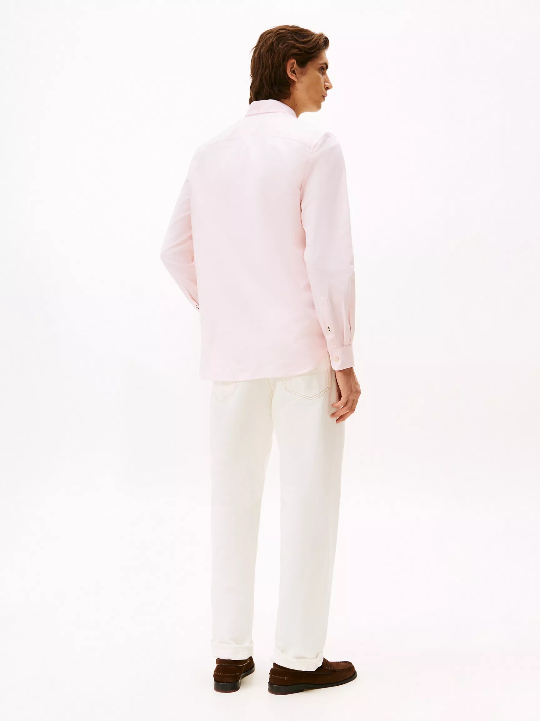 Camisa manga larga unicolor Oxford