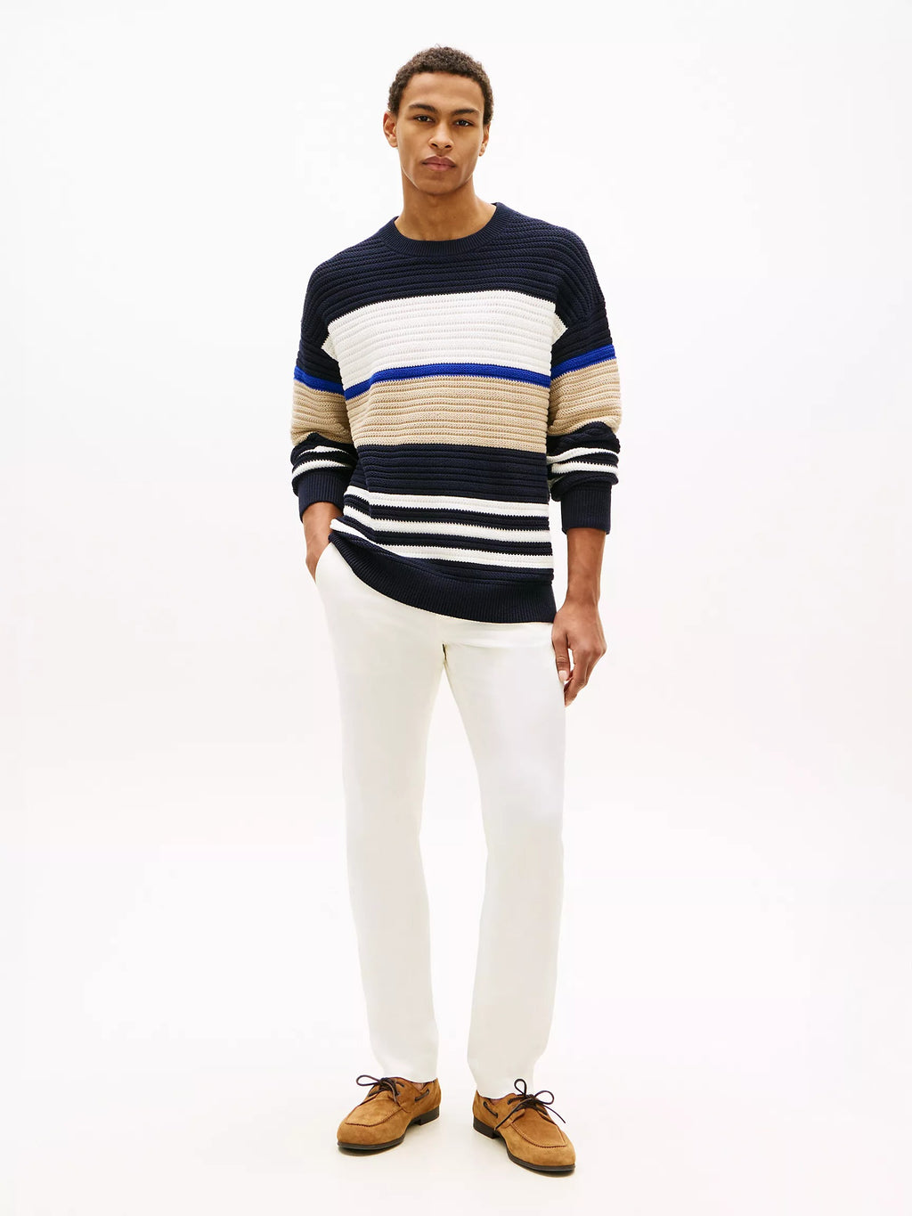 Sudadera tejida con colores combinados
