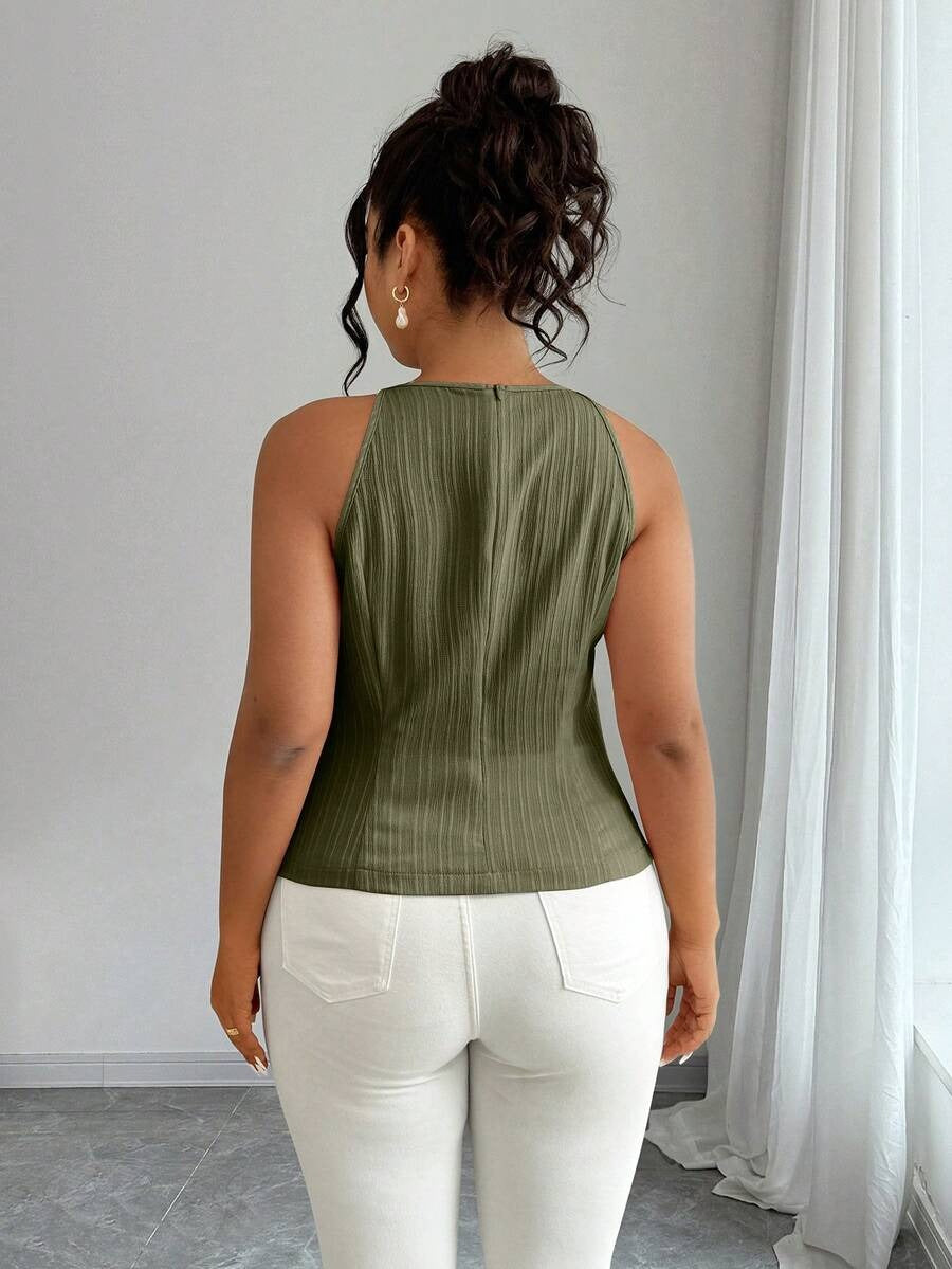 Blusa con lazos delanteros