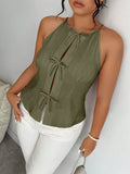Blusa con lazos delanteros