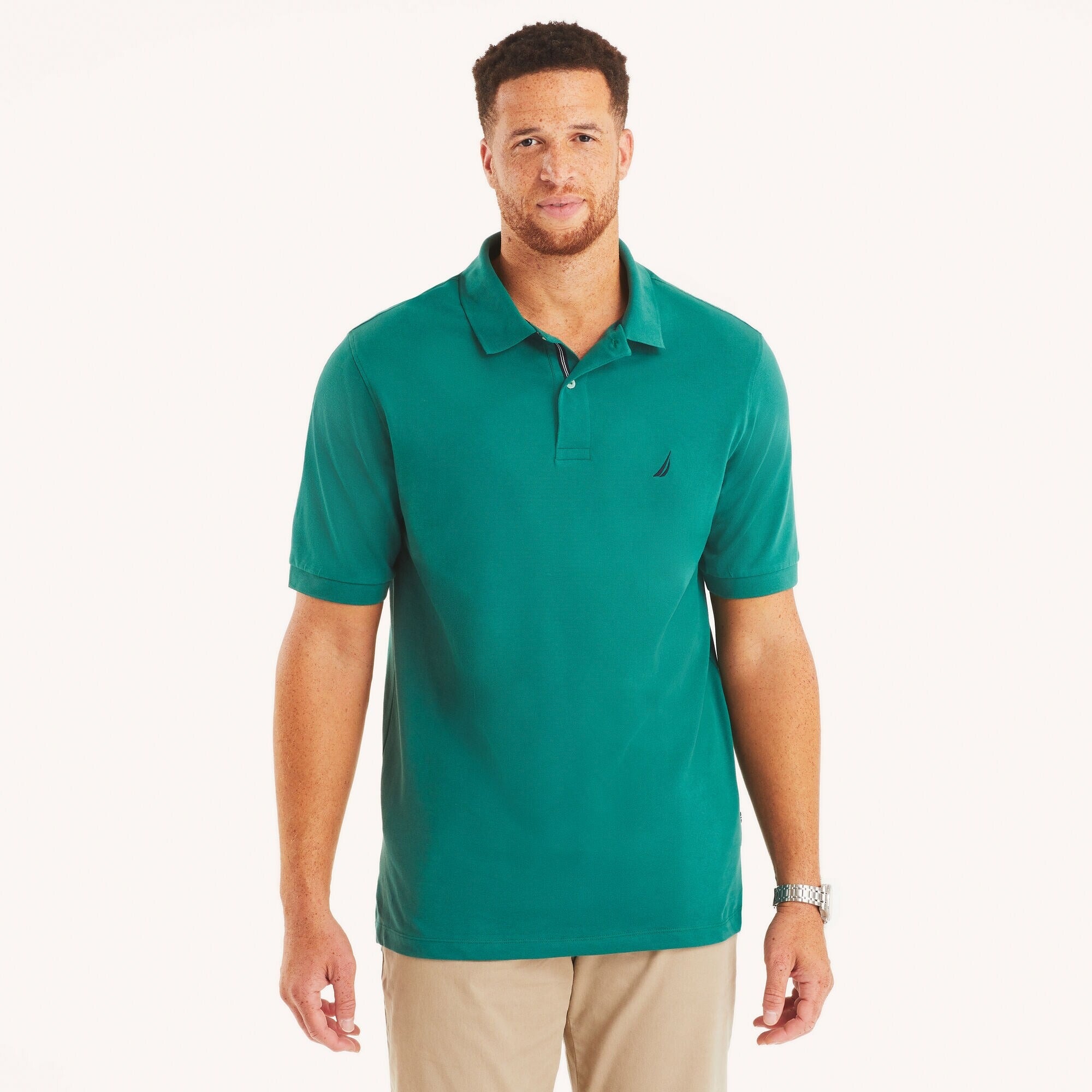 Chemise regular performance unicolor con logo para grandes